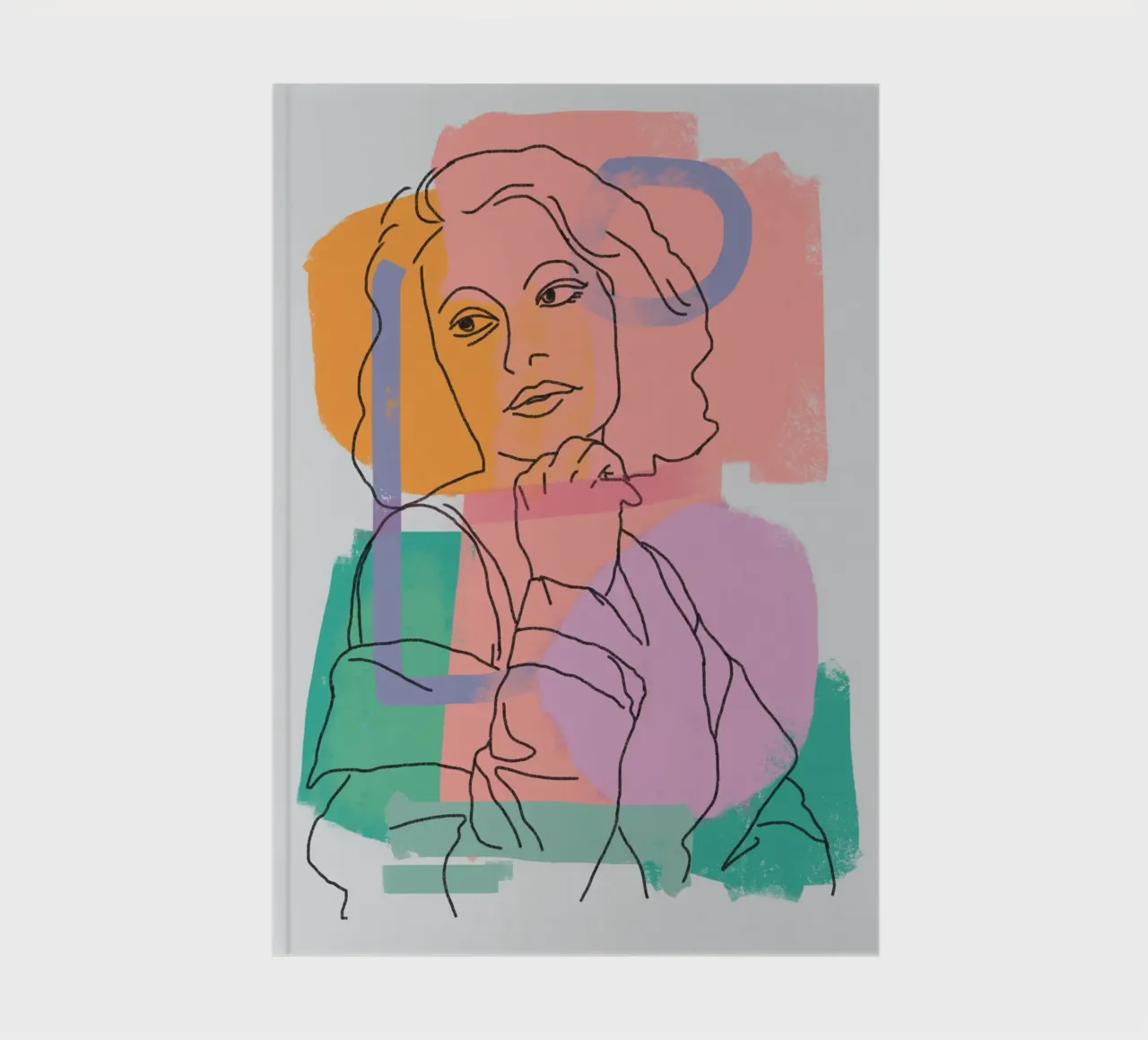 Line art portrait x notebook by Little Dean