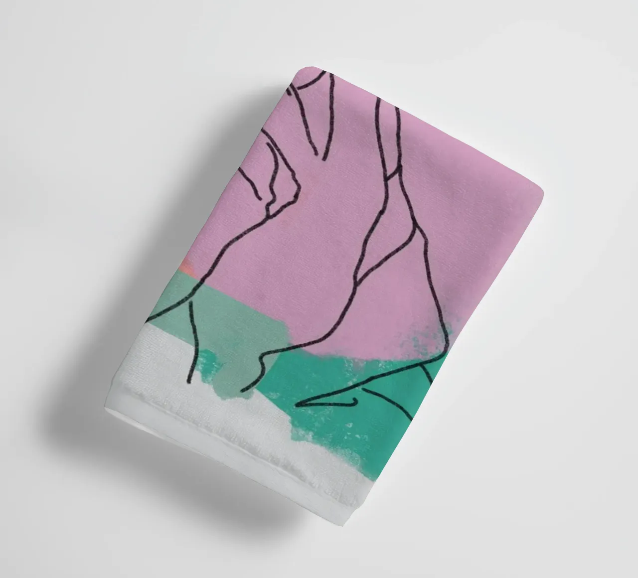 Ritratto lineare x asciugamano da bagno da Little Dean