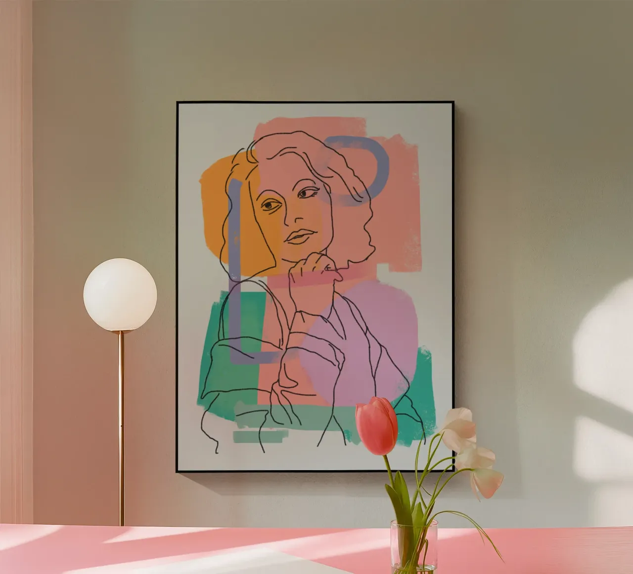 Ritratto lineare x plexiglass da Little Dean