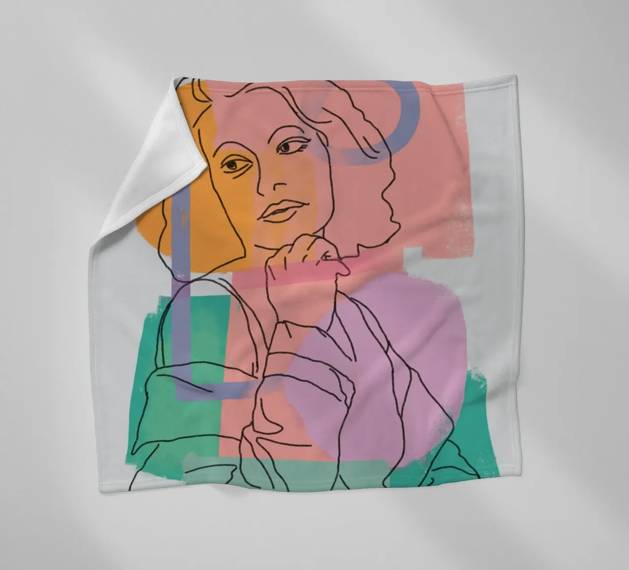 Ritratto lineare x coperta in pile da Little Dean