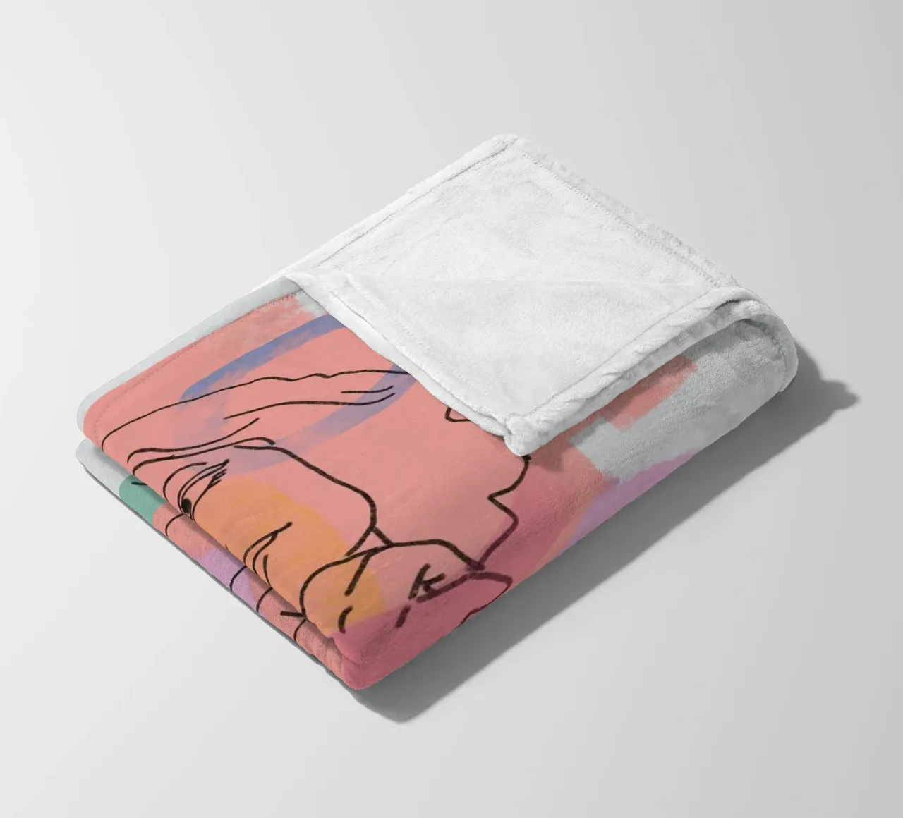 Ritratto lineare x coperta in pile da Little Dean