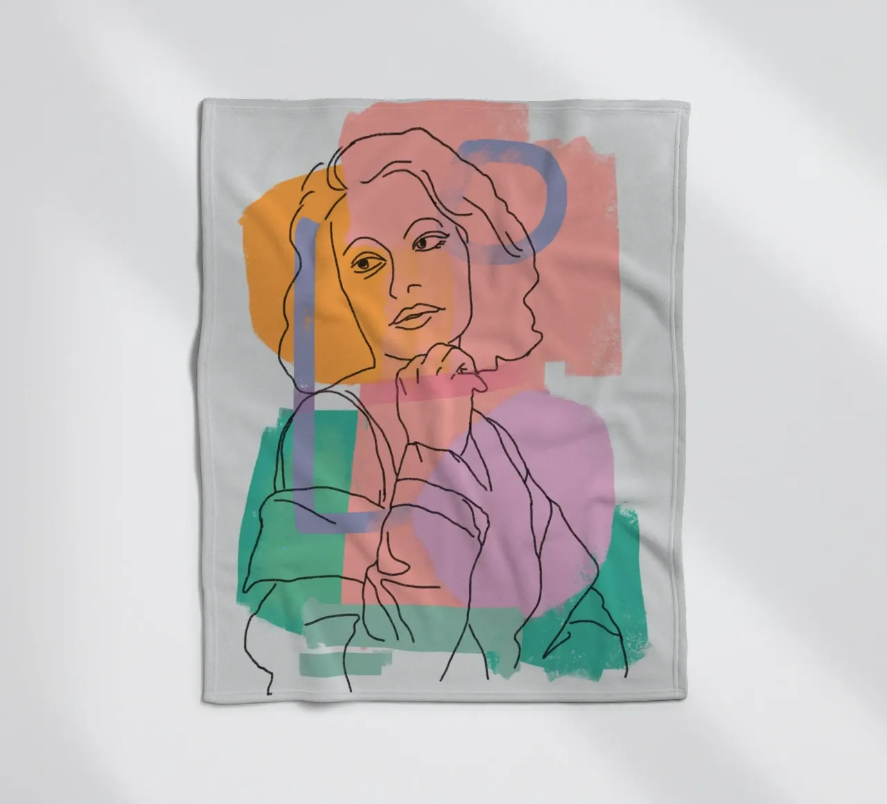 Ritratto lineare x coperta in pile da Little Dean