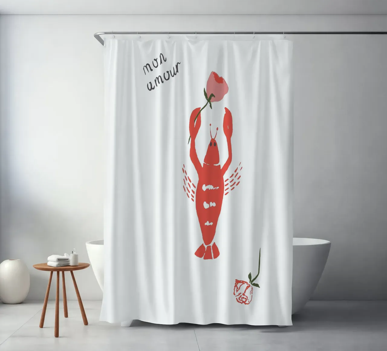 Monamour shower curtain by Atelier Mave