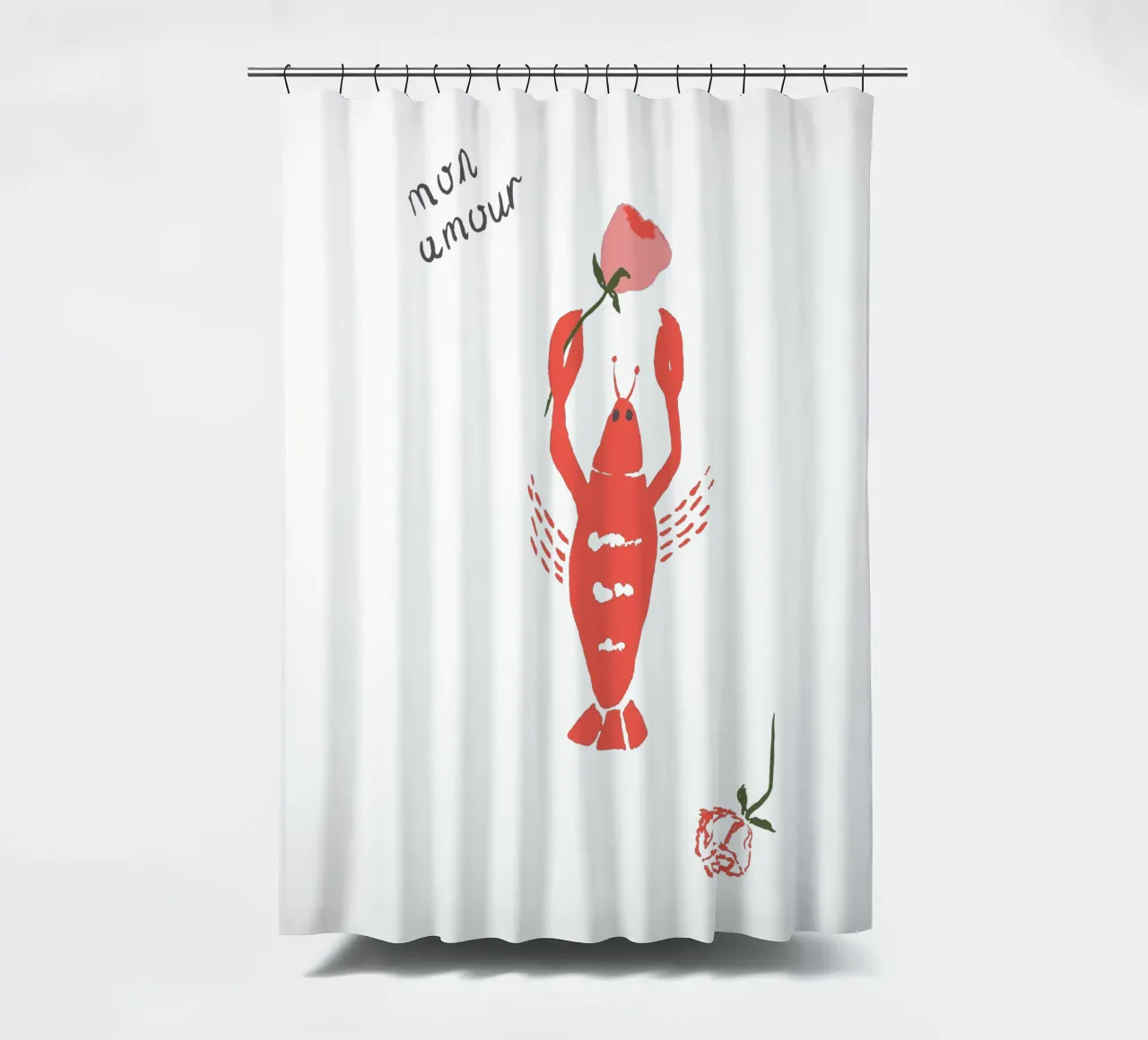 Monamour shower curtain by Atelier Mave
