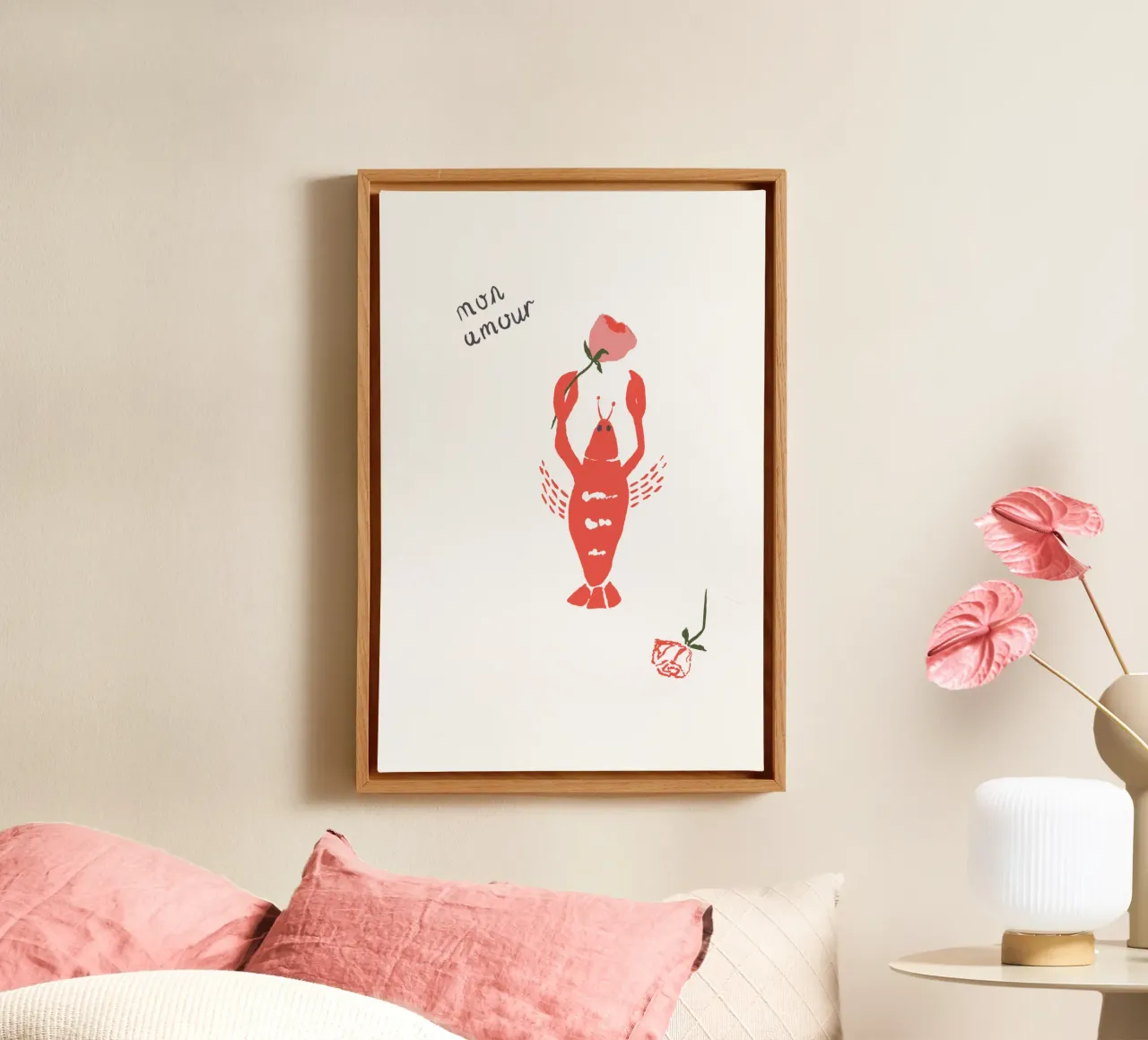 Monamour tela con Cornice a cassetta da Atelier Mave