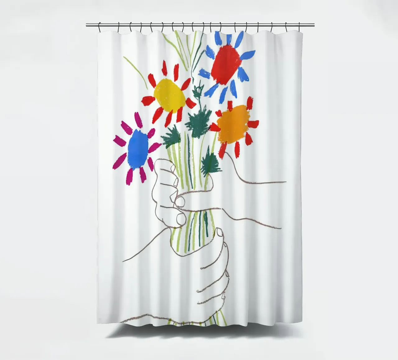 Picasso Bouquet di pace tenda da doccia da Jam Poster