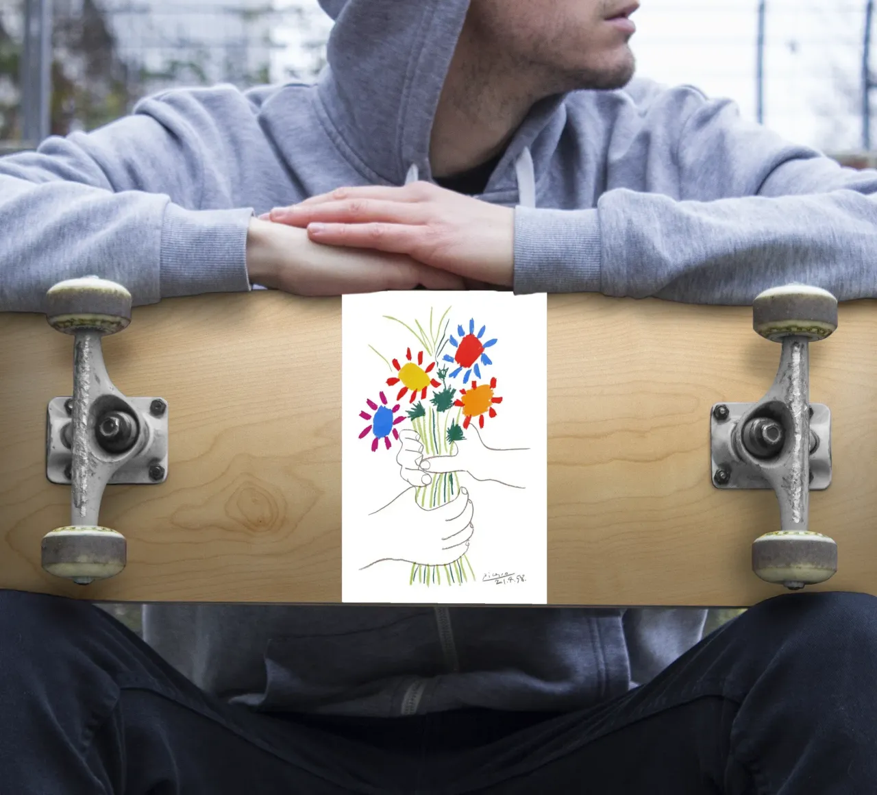 Picasso Bouquet di pace adesivo da Jam Poster