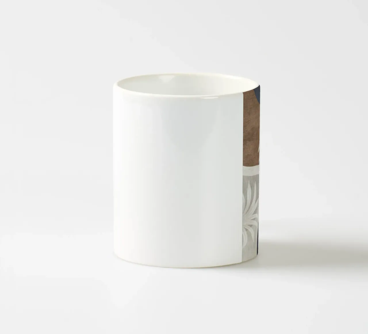 abstract organic shapes and white sheet tazza in ceramica da vintageshop
