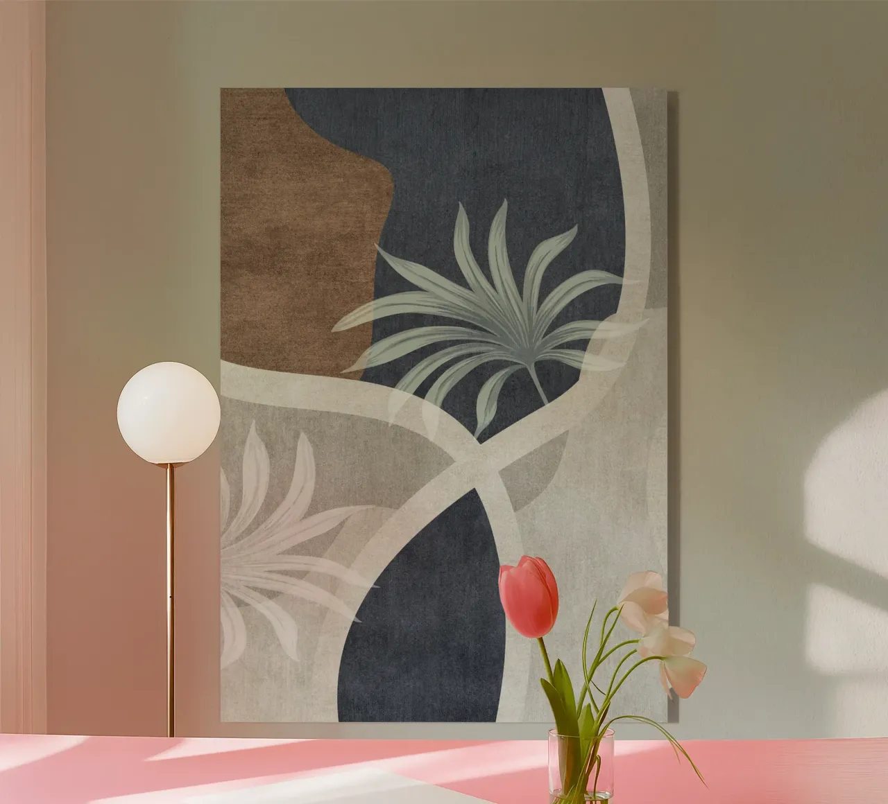 abstract organic shapes and white sheet plexiglass da vintageshop