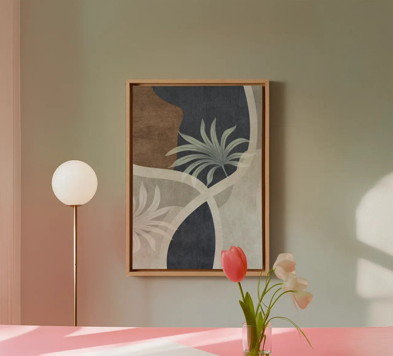 abstract organic shapes and white sheet canvas by vintageshop