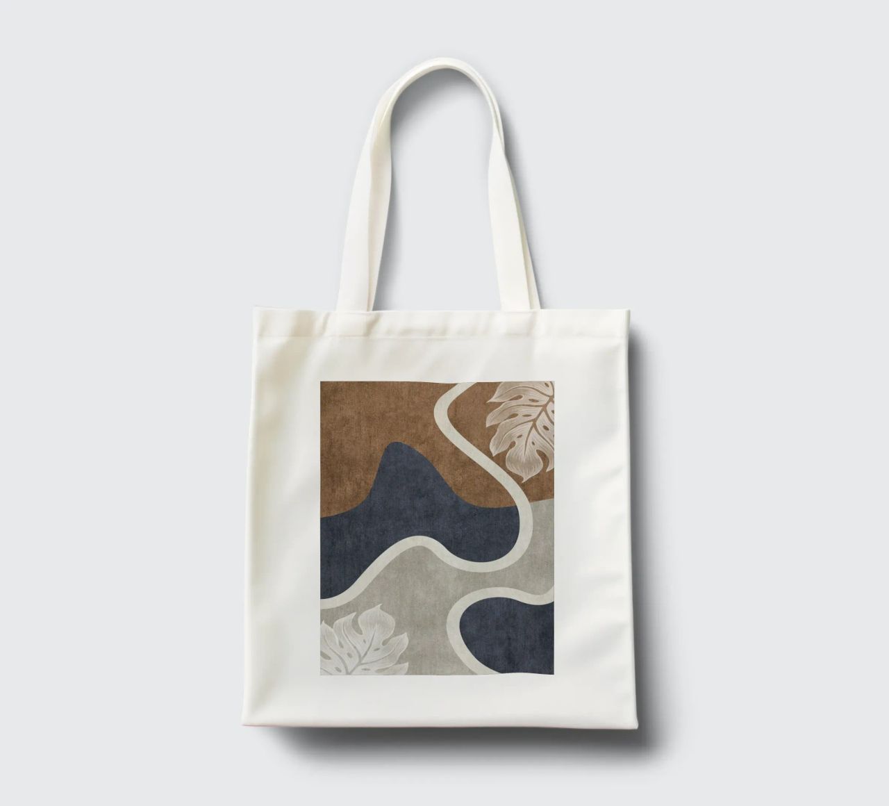 abstract shapes waves and white sheet borsa in juta da vintageshop