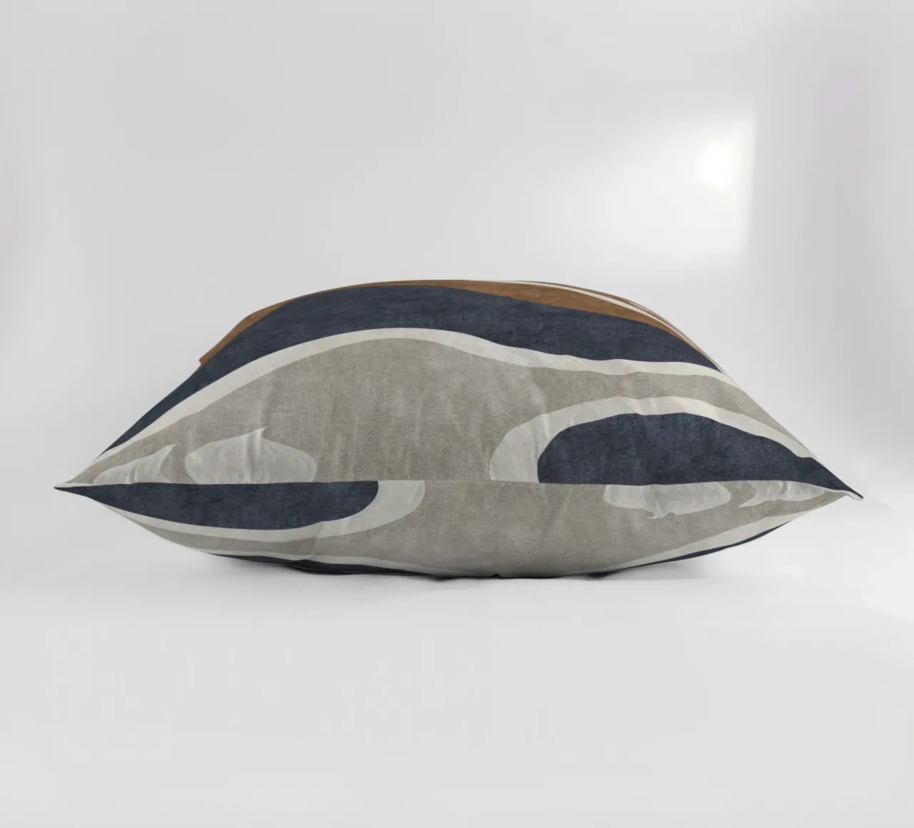 abstract shapes waves and white sheet Kissen von vintageshop