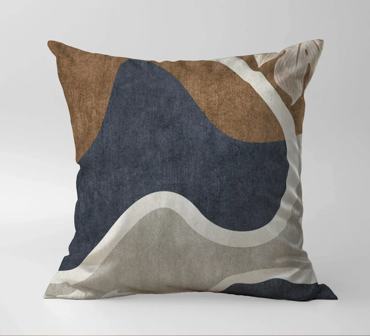 abstract shapes waves and white sheet cuscino da vintageshop