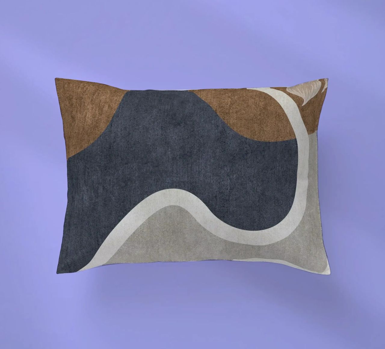 abstract shapes waves and white sheet cuscino da vintageshop