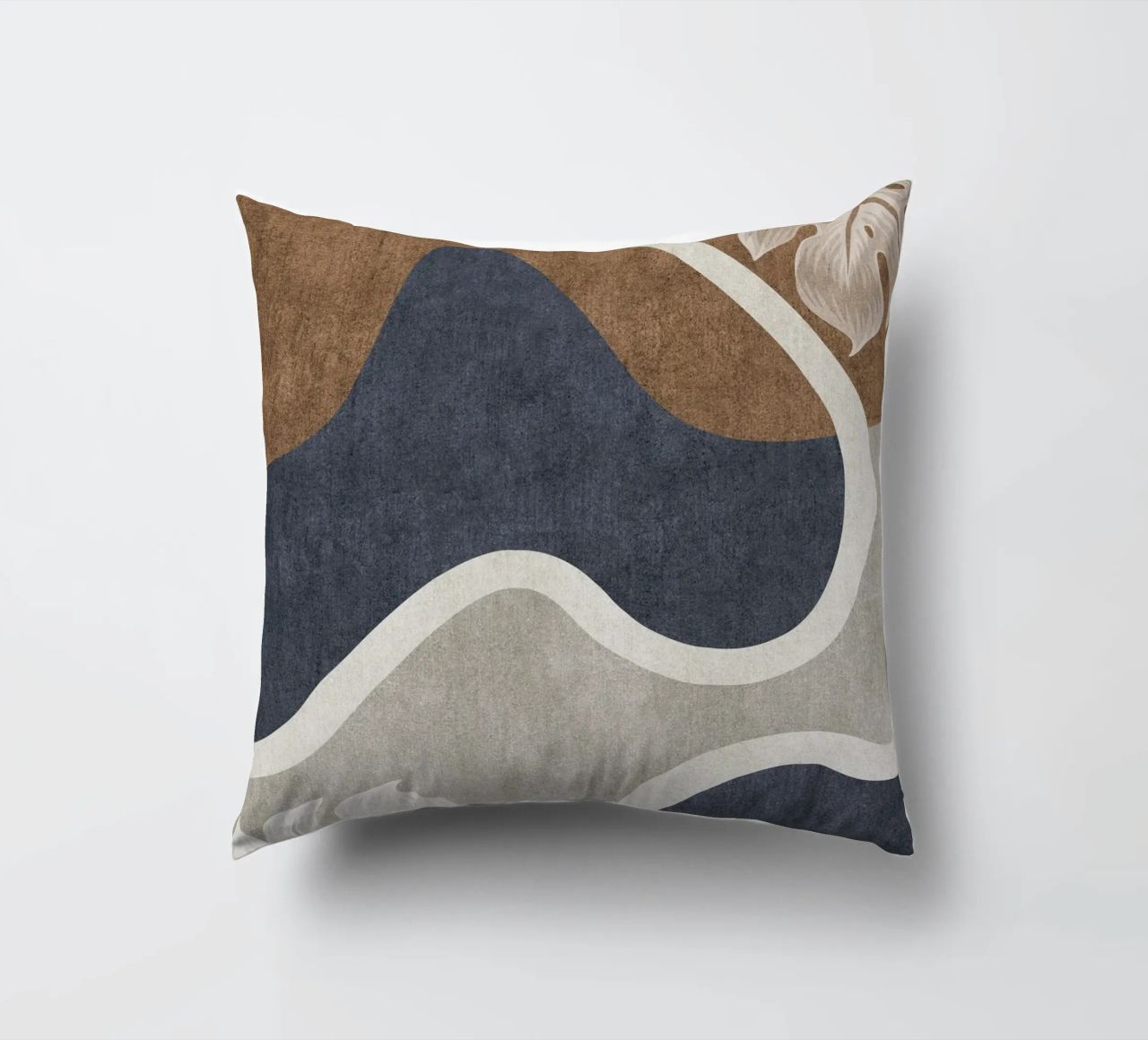 abstract shapes waves and white sheet cuscino da vintageshop