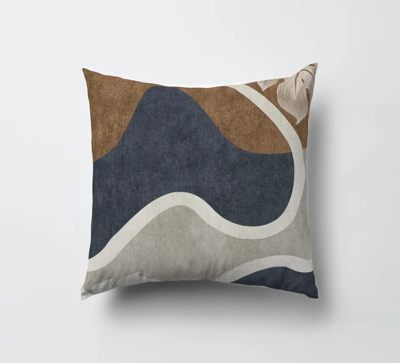 abstract shapes waves and white sheet cuscino da vintageshop