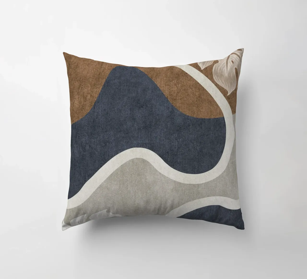 abstract shapes waves and white sheet cuscino da vintageshop
