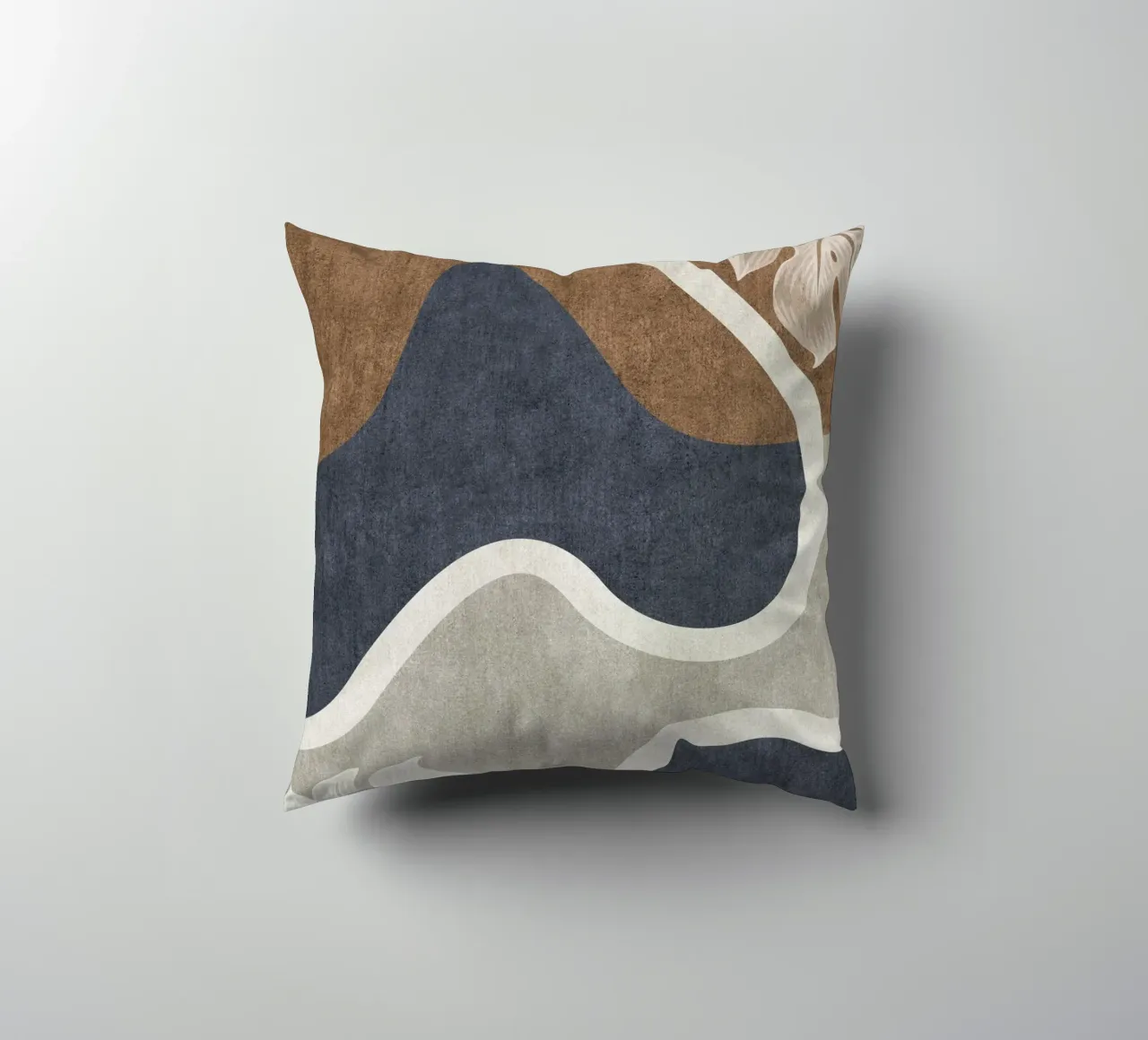 abstract shapes waves and white sheet cuscino da vintageshop
