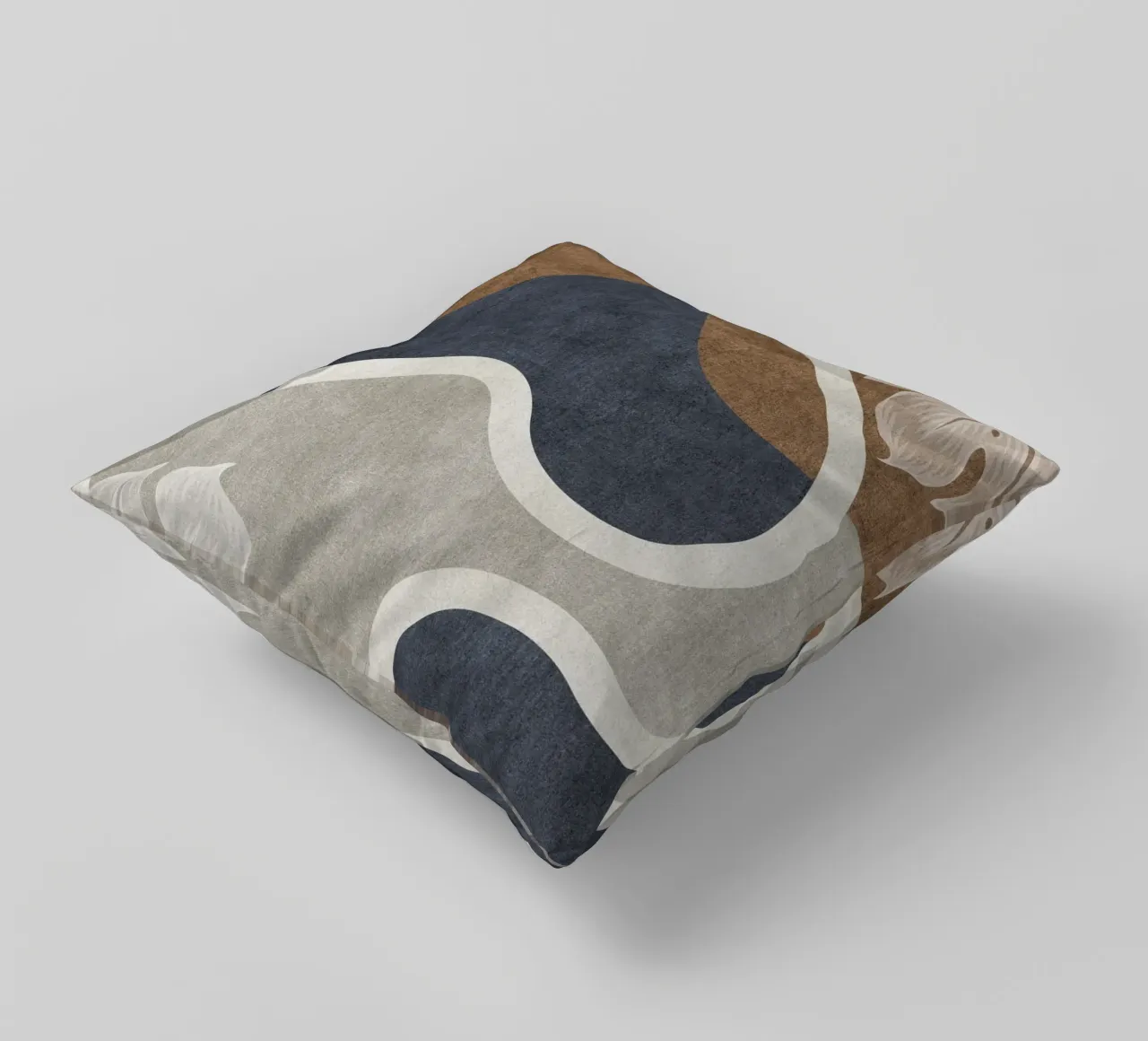 abstract shapes waves and white sheet cuscino da vintageshop