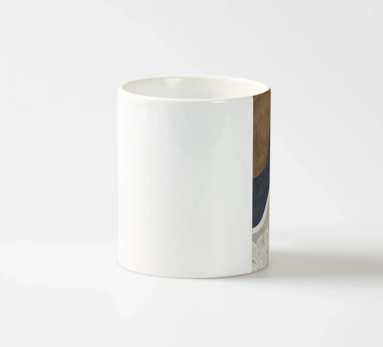 abstract shapes waves and white sheet tazza in ceramica da vintageshop