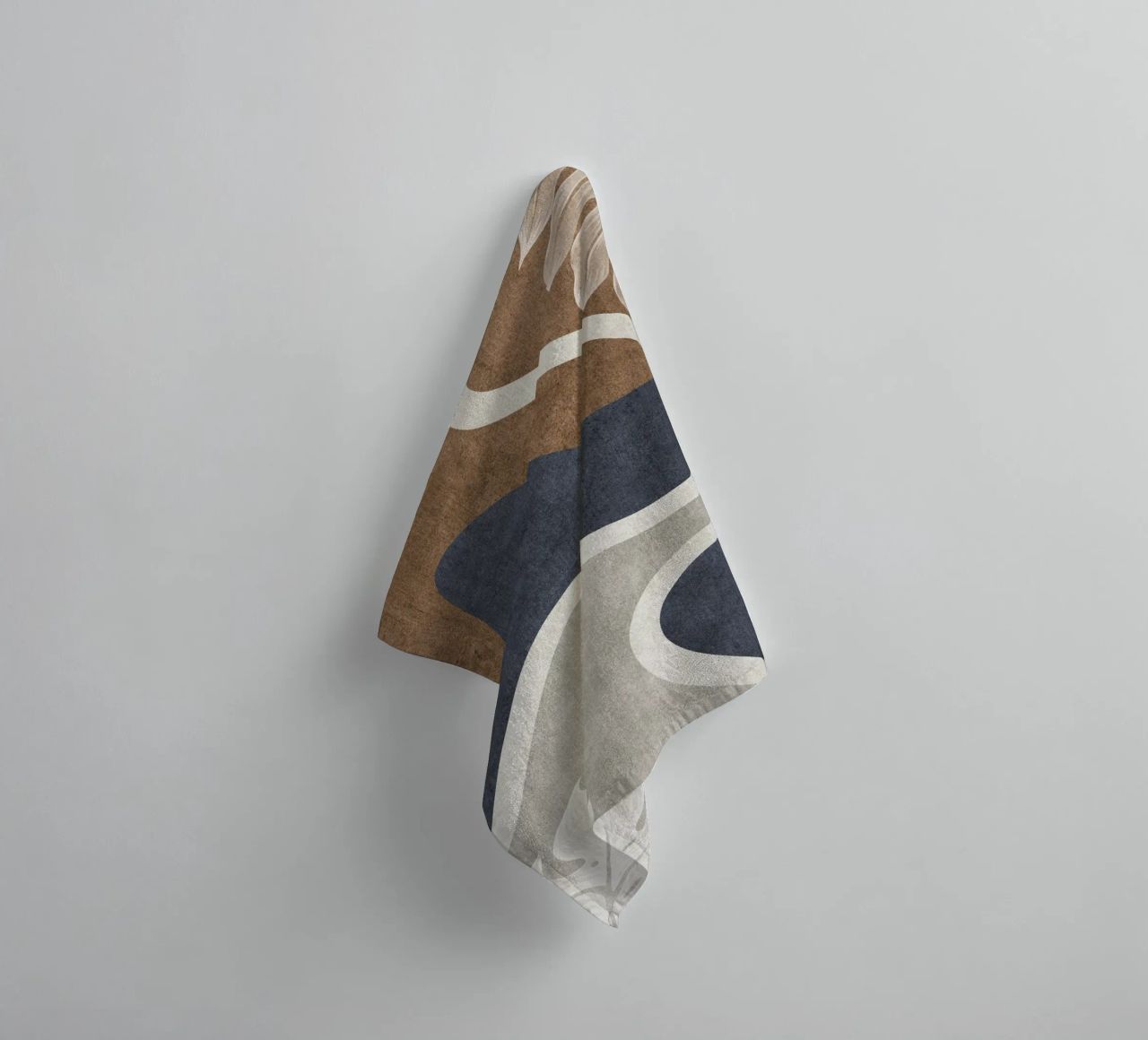 abstract shapes waves and white sheet asciugamano da bagno da vintageshop