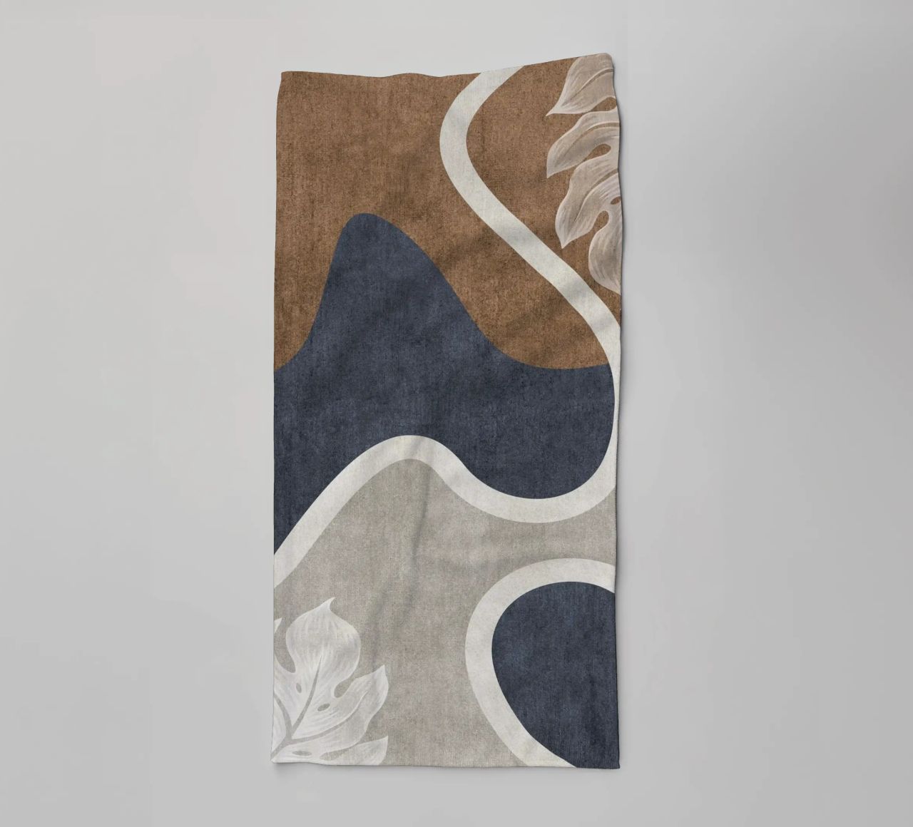 abstract shapes waves and white sheet asciugamano da bagno da vintageshop