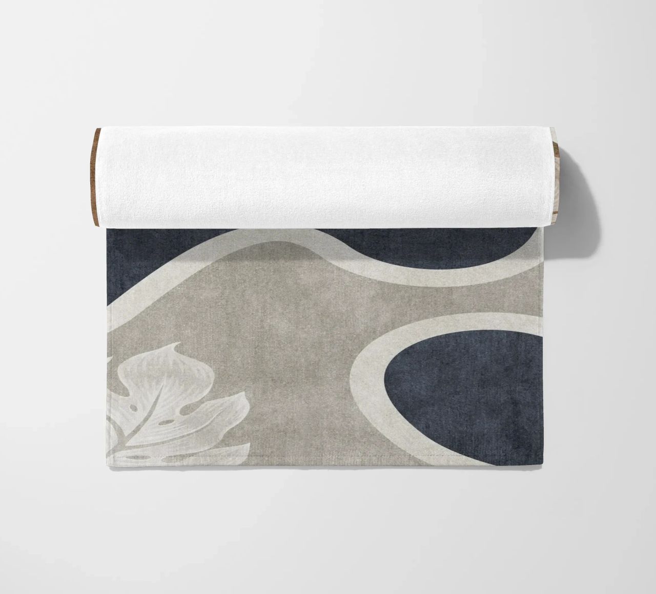 abstract shapes waves and white sheet telo mare da vintageshop