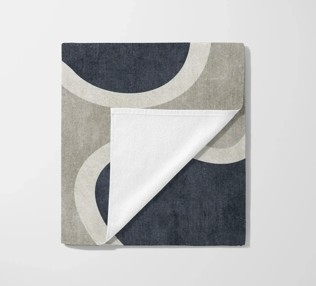 abstract shapes waves and white sheet telo mare da vintageshop