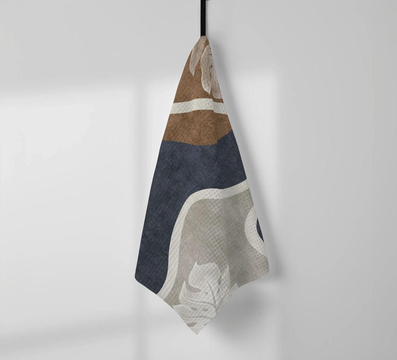 abstract shapes waves and white sheet canovaccio da cucina da vintageshop