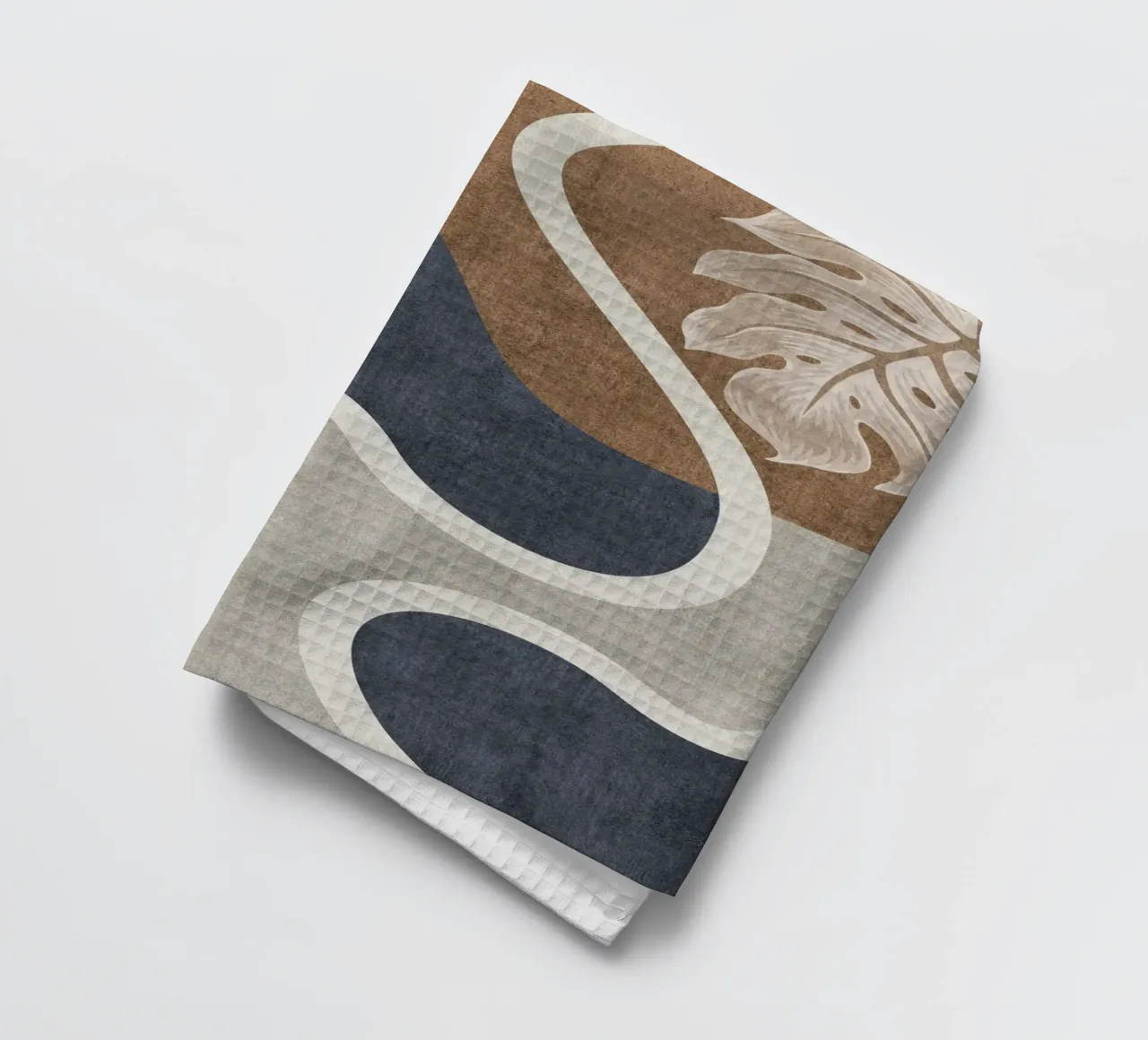 abstract shapes waves and white sheet torchon de vintageshop