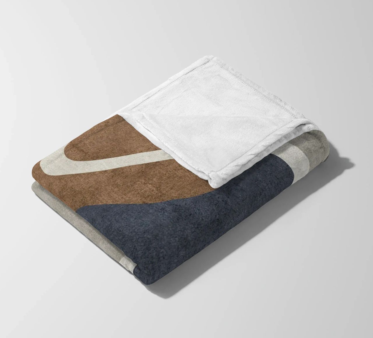 abstract shapes waves and white sheet coperta in pile da vintageshop