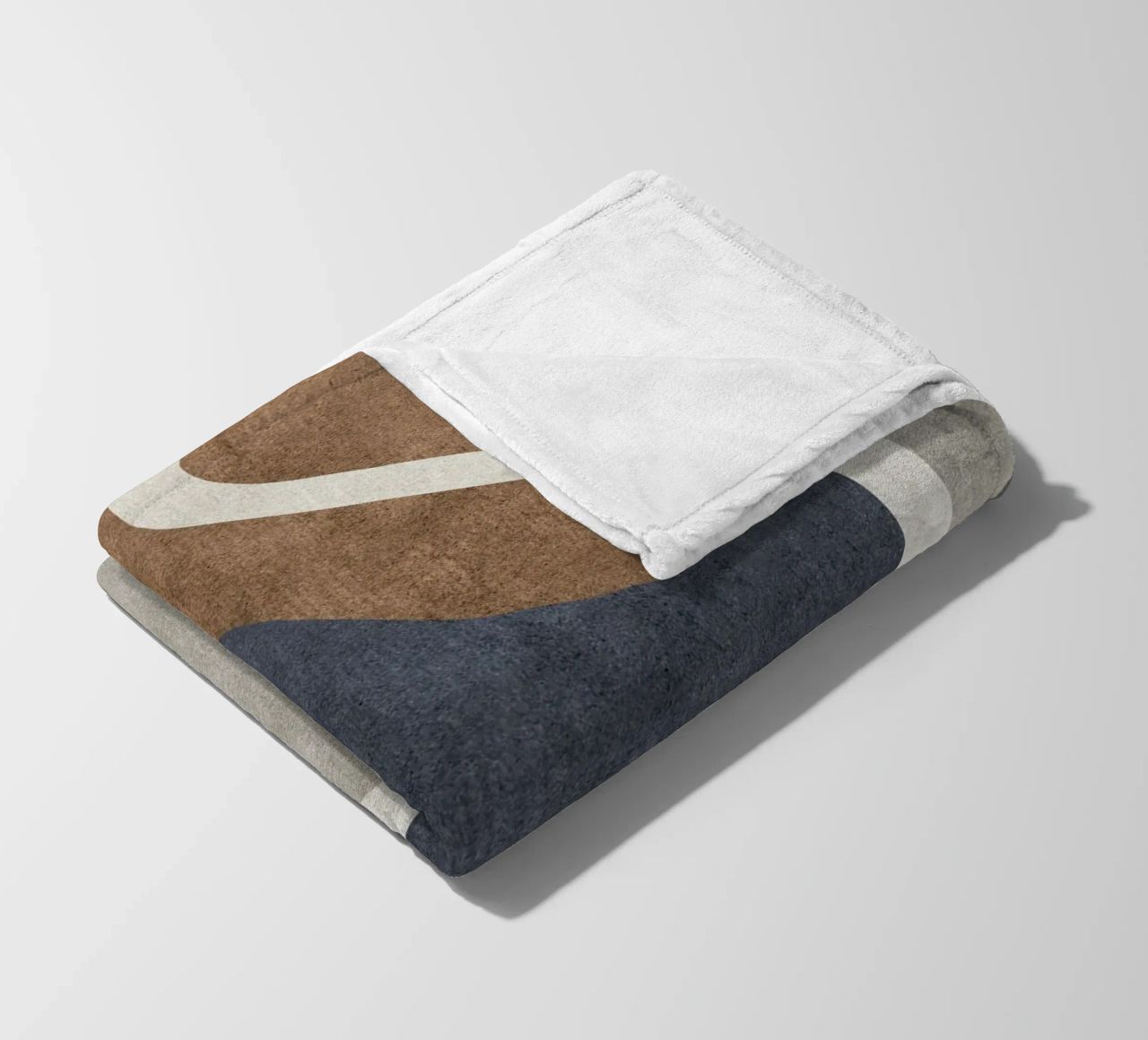 abstract shapes waves and white sheet coperta in pile da vintageshop
