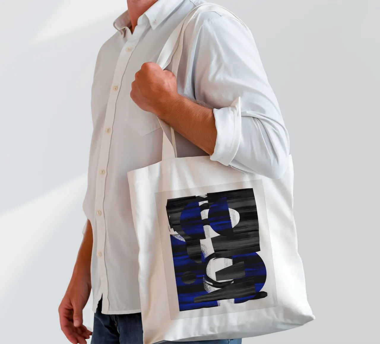 Composizione di forme giocose 16 borsa in juta da Little Dean
