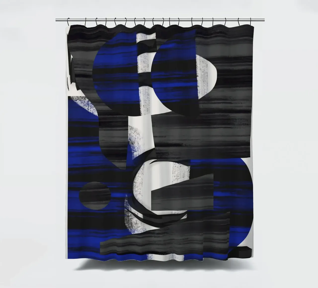Speelse vormen compositie 16 douchegordijn van Little Dean