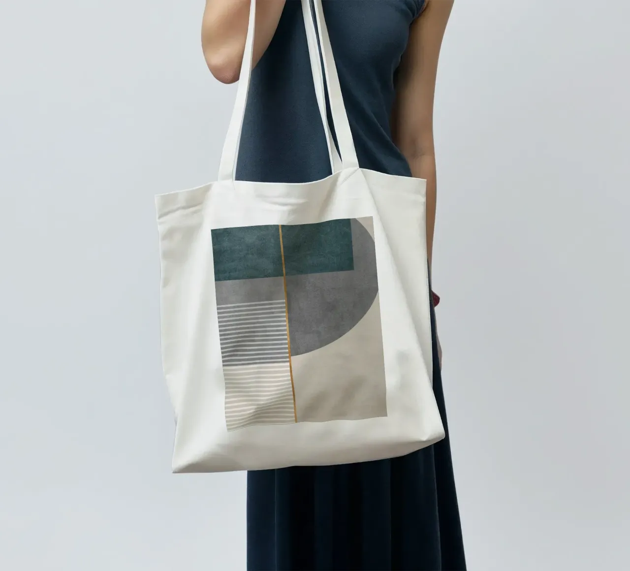 abstract shapes frames and lines borsa in juta da vintageshop