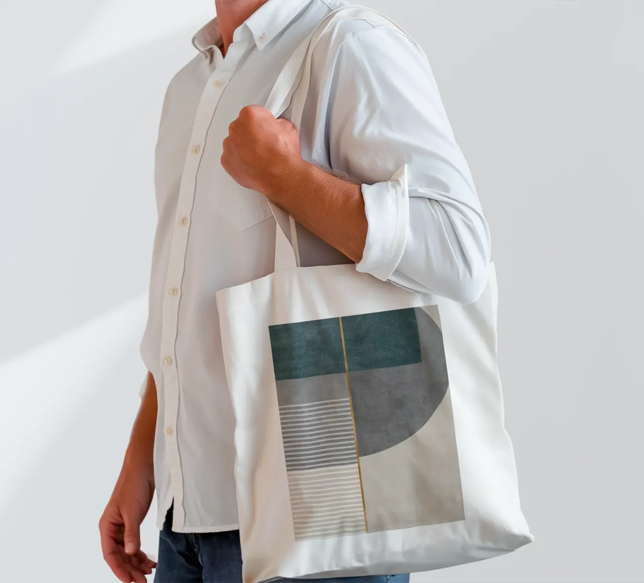 abstract shapes frames and lines borsa in juta da vintageshop