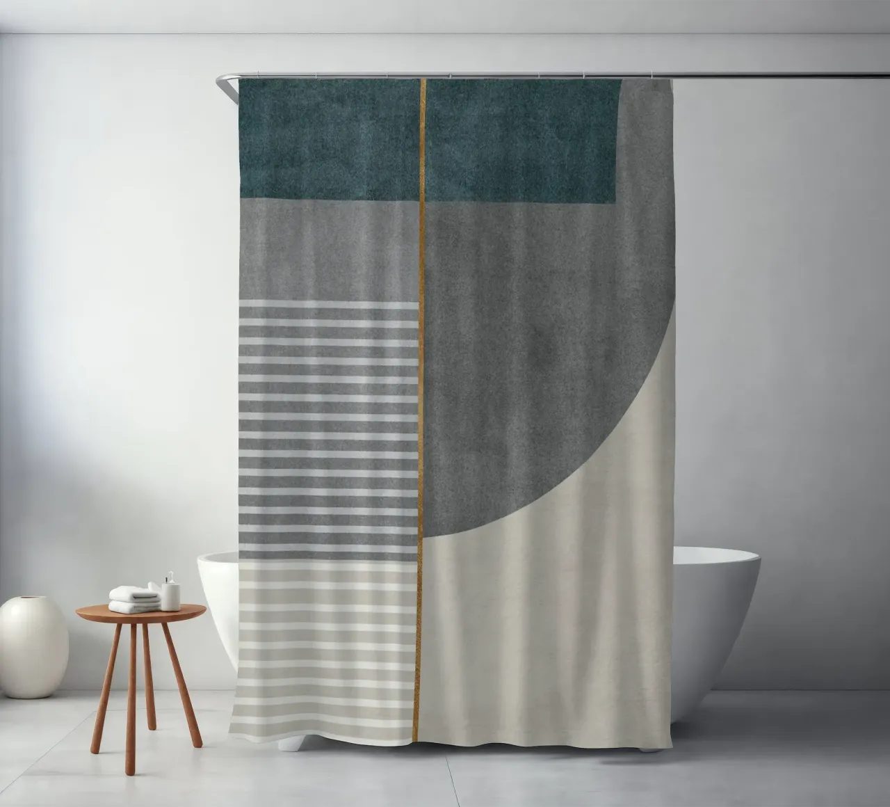 abstract shapes frames and lines Duschvorhang von vintageshop