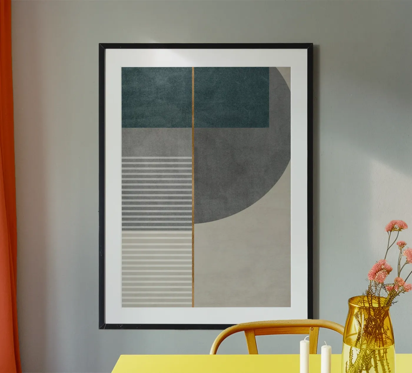 abstract shapes frames and lines poster da vintageshop