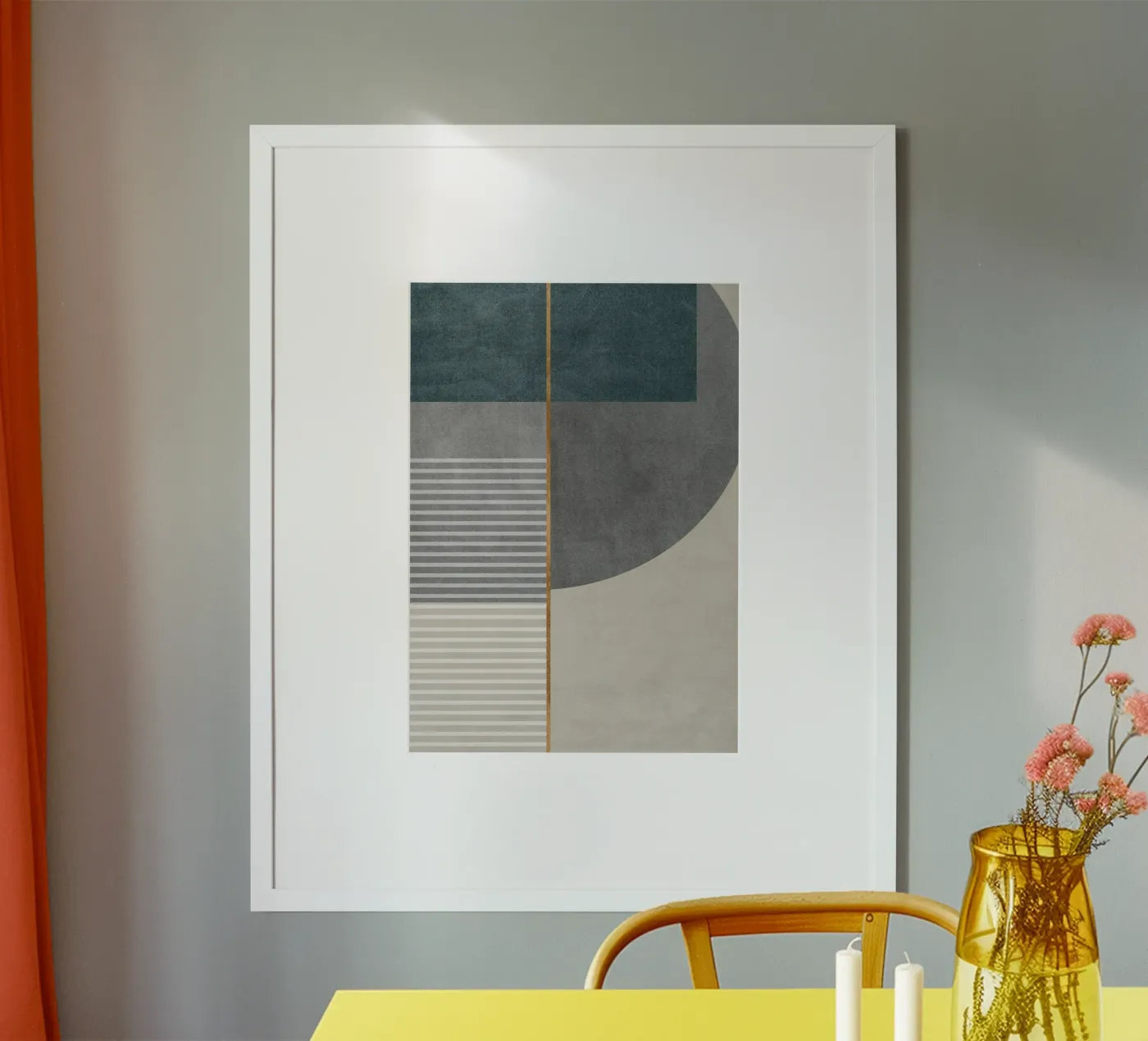 abstract shapes frames and lines poster da vintageshop