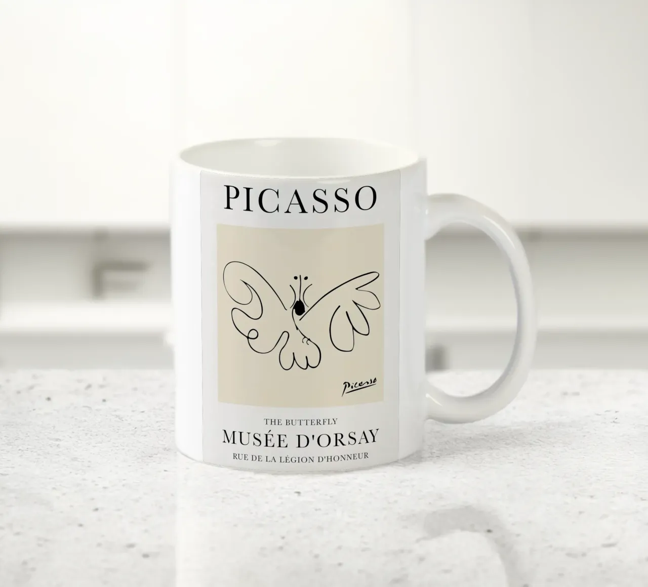 Schizzo di farfalla di Picasso tazza in ceramica da Jam Poster