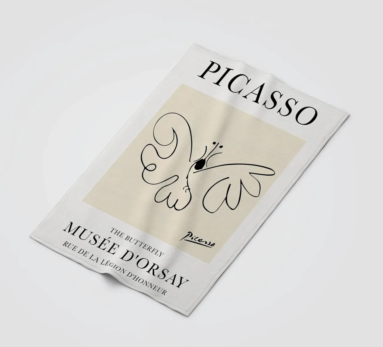 Schizzo di farfalla di Picasso coperta in pile da Jam Poster