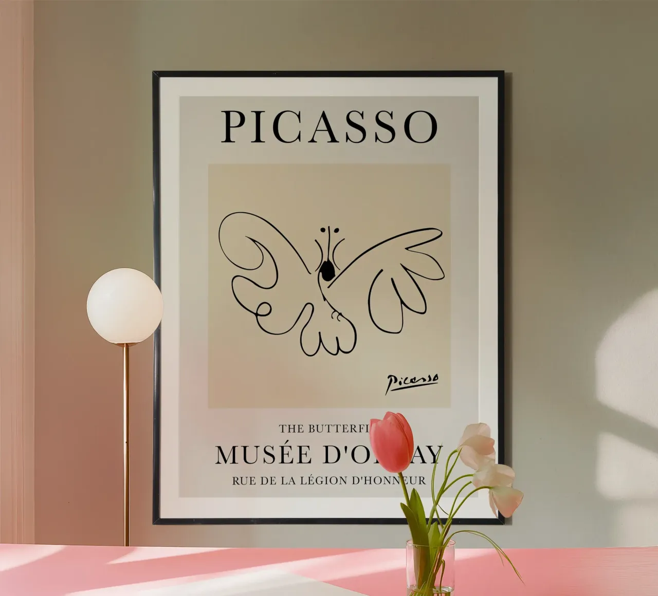 Schizzo di farfalla di Picasso carta hahnemühle da Jam Poster