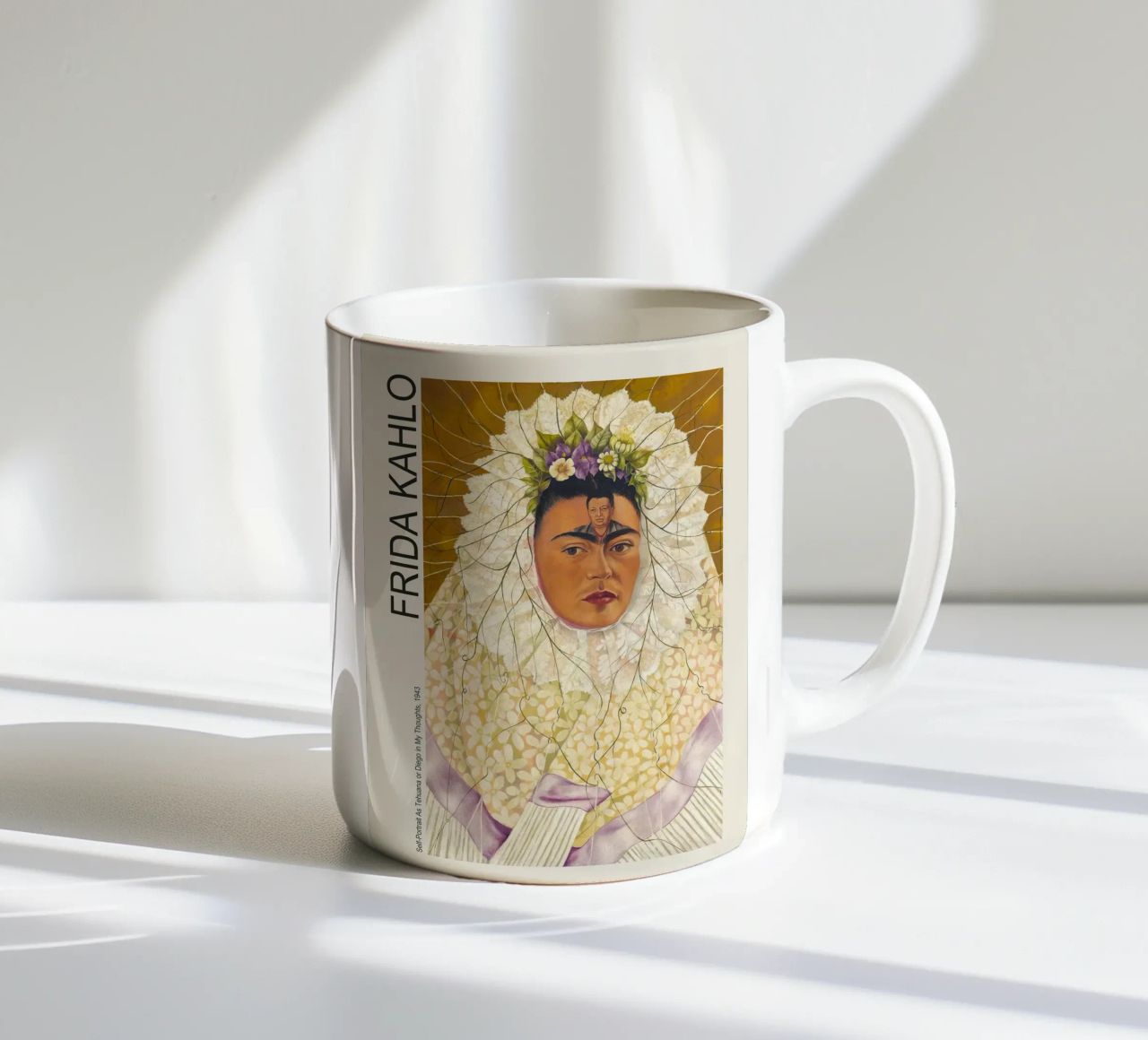 Self Portrait As Tehuana Or Diego In My Thoughts Keramik Tasse von estellebardal