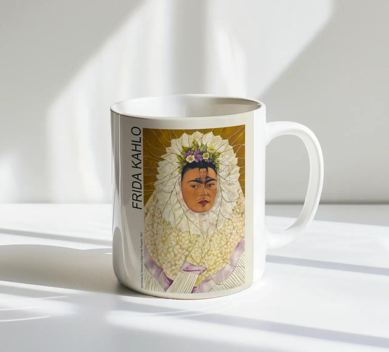 Self Portrait As Tehuana Or Diego In My Thoughts Keramik Tasse von estellebardal