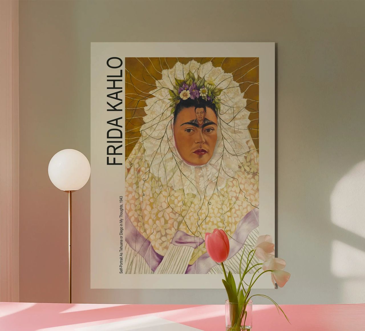 Self Portrait As Tehuana Or Diego In My Thoughts Alu-Dibond von estellebardal