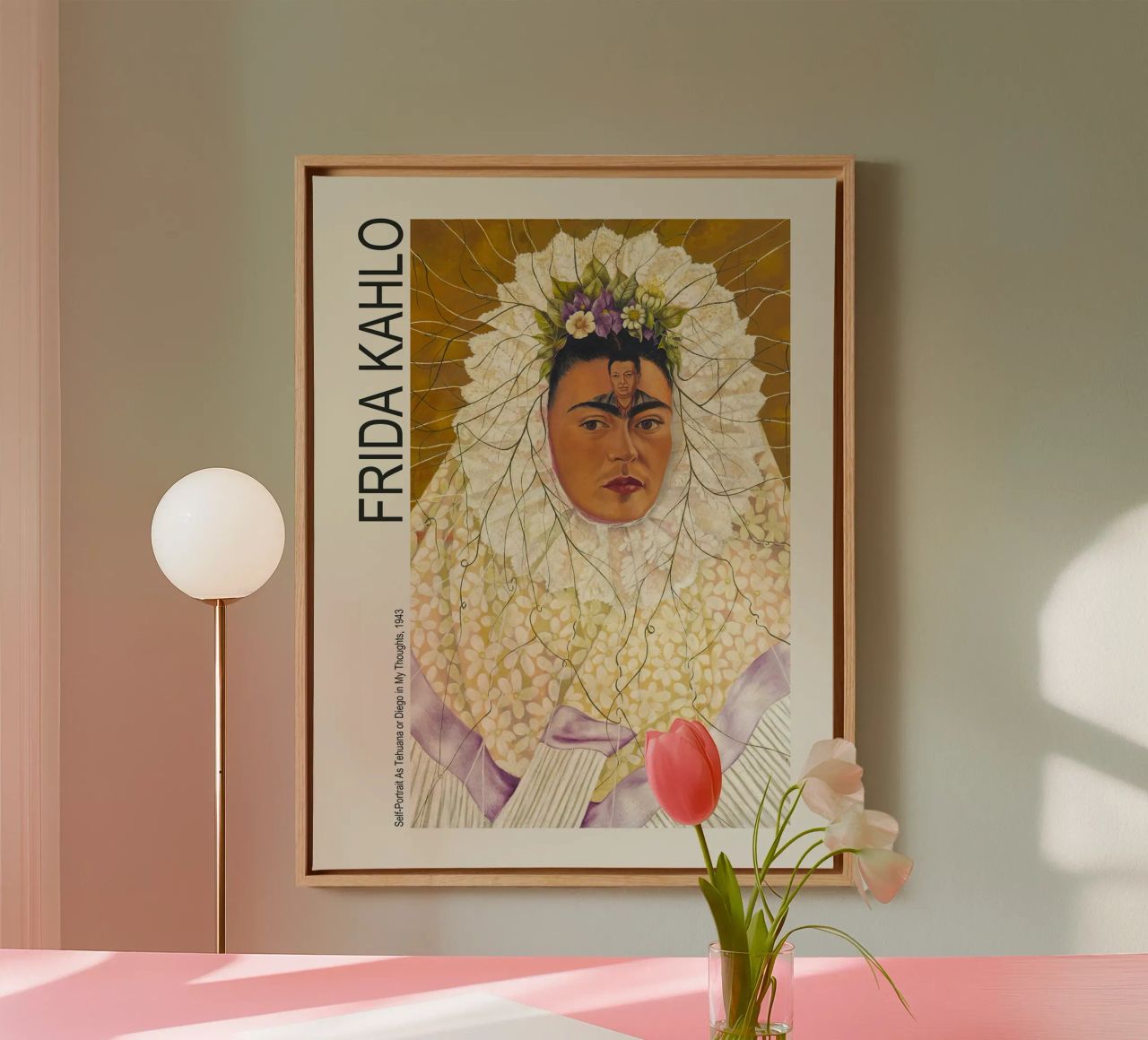 Self Portrait As Tehuana Or Diego In My Thoughts Leinwand von estellebardal