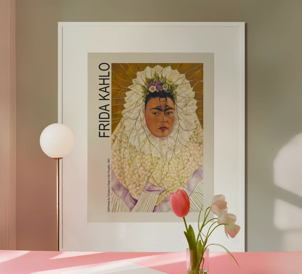 Self Portrait As Tehuana Or Diego In My Thoughts Poster von estellebardal
