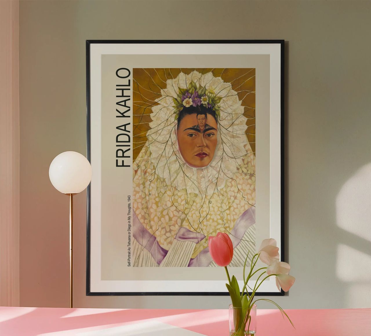 Self Portrait As Tehuana Or Diego In My Thoughts Poster von estellebardal