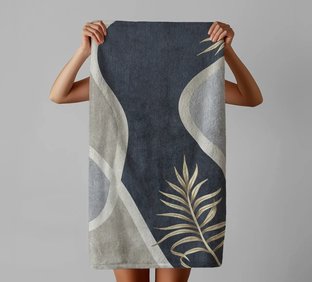abstract shapes love towel by vintageshop