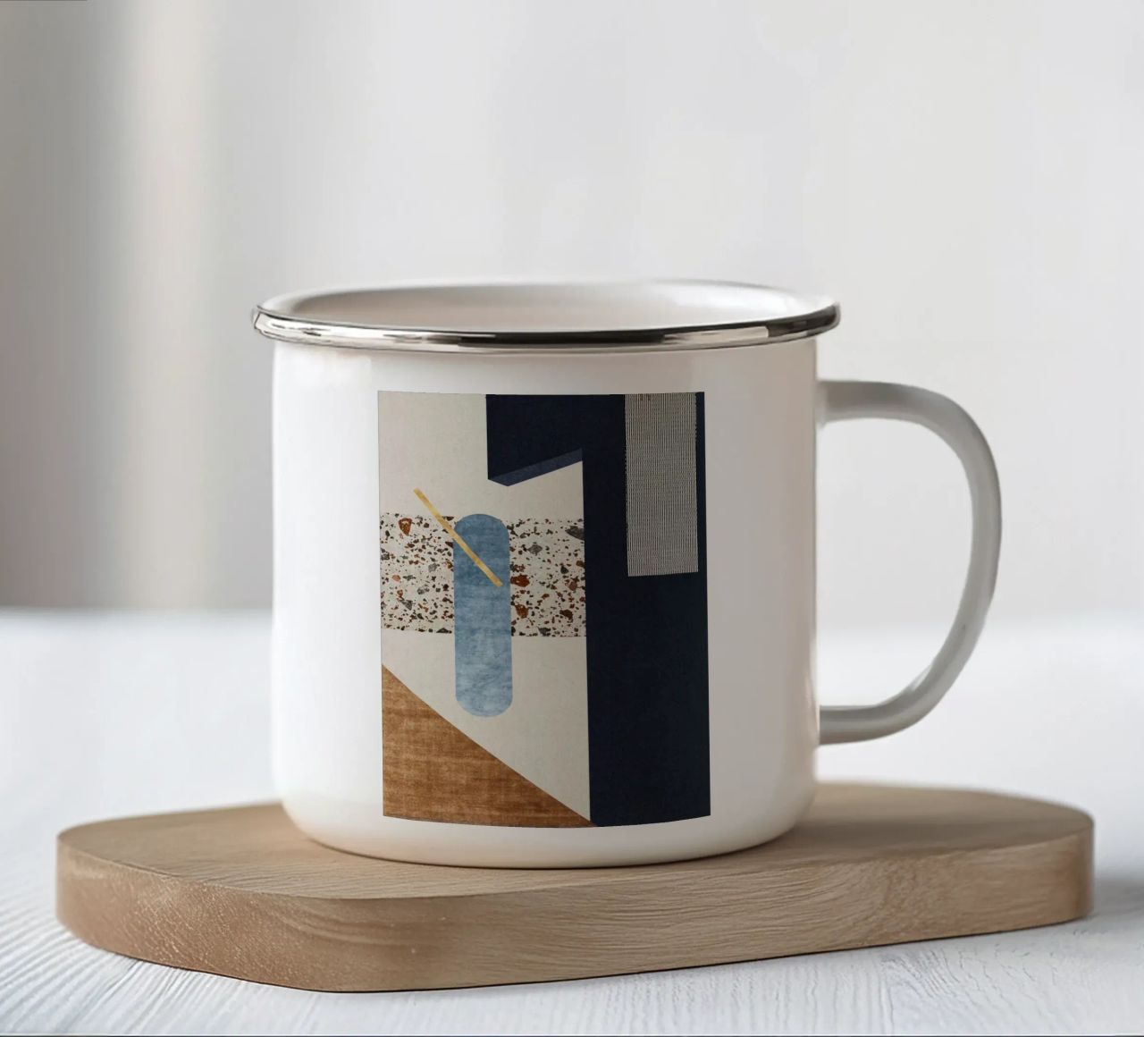 modern abstract art tazza in smalto da vintageshop